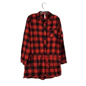 Xhilaration- Target Brand- Flannel Shorts Romper- Sleepwear